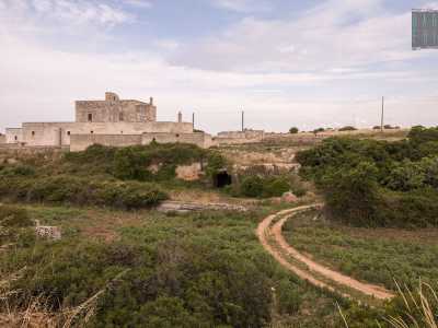 Scarpiniamo lungo il vialetto, circondati da disordinata e verde macchia mediterranea. Dopo pochi passi incrociamo un secondo sentiero sulla destra, dolcemente ondulato. Decidiamo cos� di seguirlo per lasciarci sorprendere da un panorama inaspettato: quello di un�antica masseria che si affaccia sul letto di una lussureggiante lama, costellata da numerose cavit�